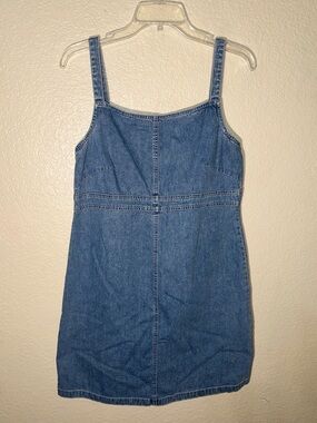 ann taylor loft denim dress Button Down Roll Tab Sleeves Size 0 19 from natural waist Loft LOFT Ann Taylor Denim
